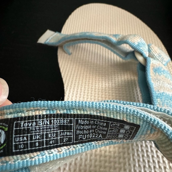 New Teva universal sandals white/blue size 10 - Picture 3 of 3